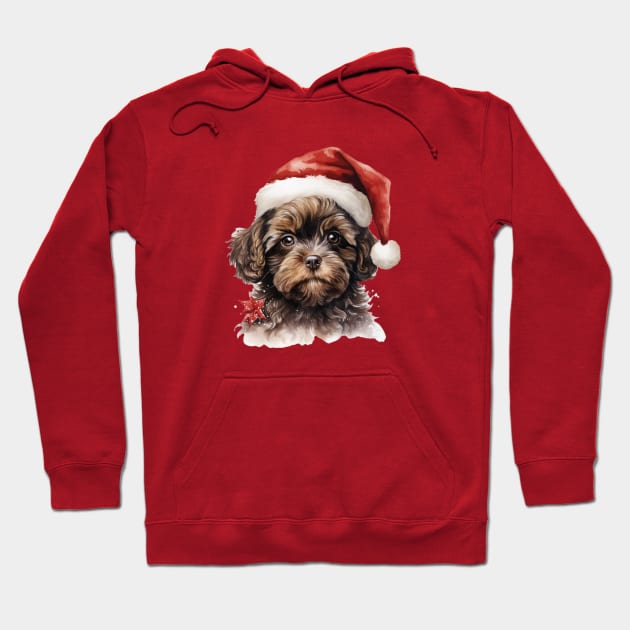 Poodle Dog Christmas New Year Hoodie by Bound Works